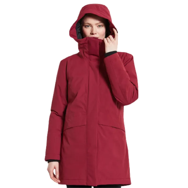 Didriksons Women's Cajsa Parka in Ruby Red