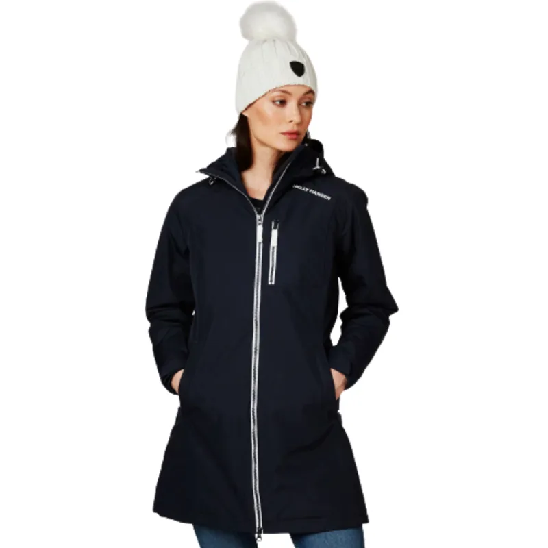 Helly Hansen Women's Long Belfast Winter Jacket in Navy