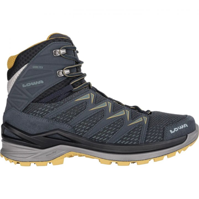 Lowa Men's Innox Pro GTX Mid Steel Blue / Mustard