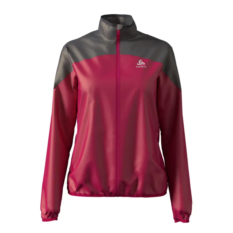 Odlo Women's Element Light Jacket in Cerise / Odlo Graphite Grey
