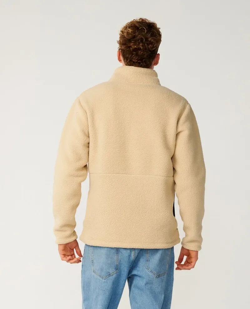 Rip Curl Mens Streamline Big Bear Polar Fleece in Khaki Sand-4