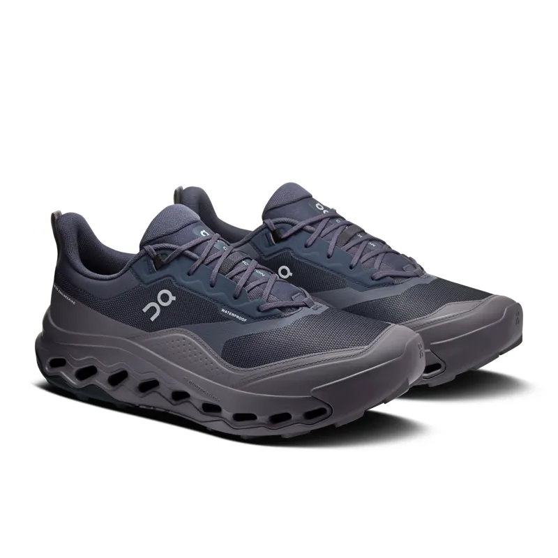 On Mens Cloudhorizon 2 WP Shoes in Graphite / Pebble-2