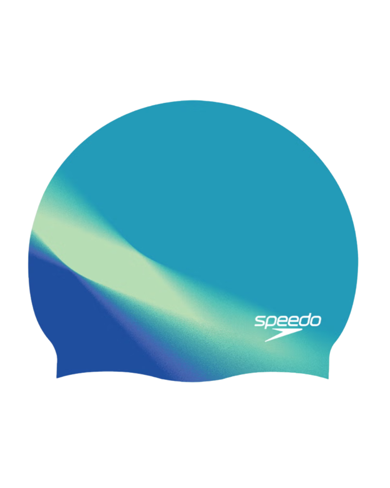 Speedo Multi Colour Silicone Cap  in Blue / Blue