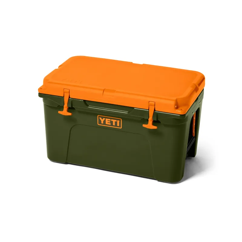 Yeti Tundra 45L Cool Box in Olive / King Crab Orange-2