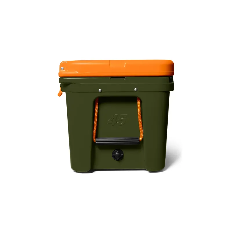 Yeti Tundra 45L Cool Box in Olive / King Crab Orange-1