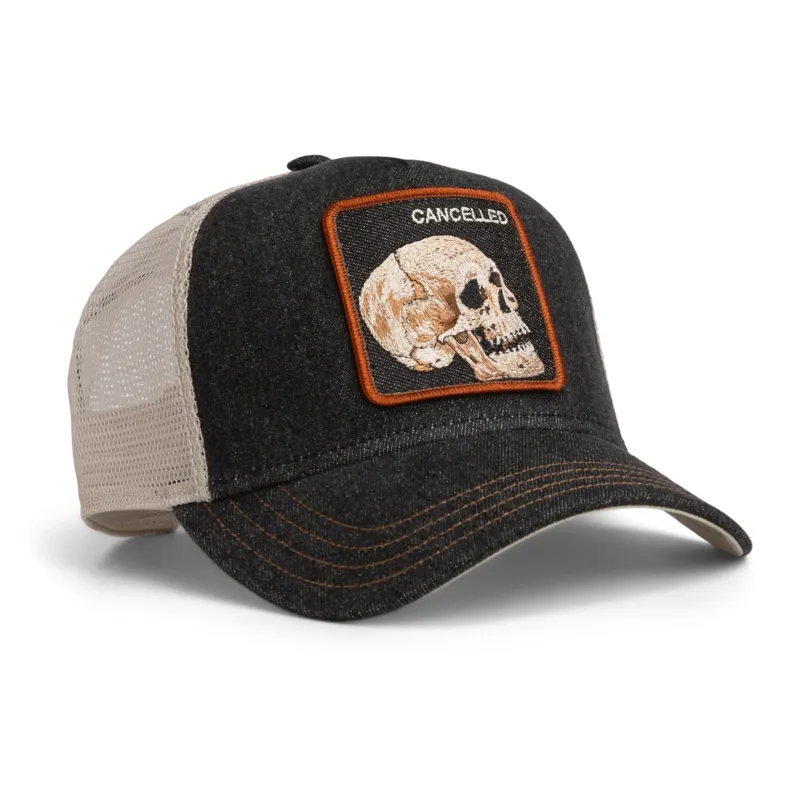 Goorin Bros Denim Skull in Dark Denim-5