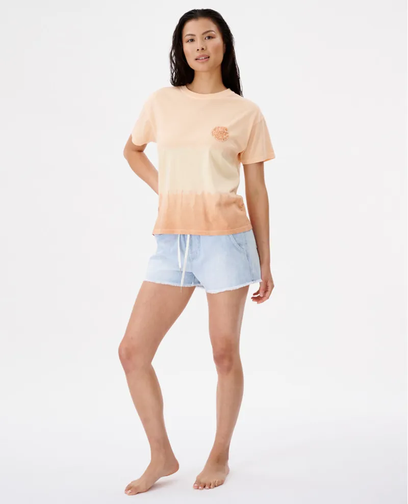 Rip Curl Wettie Icon Relaxed T-Shirt in Peach-1