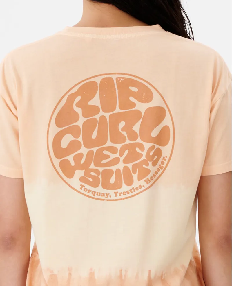 Rip Curl Wettie Icon Relaxed T-Shirt in Peach-3