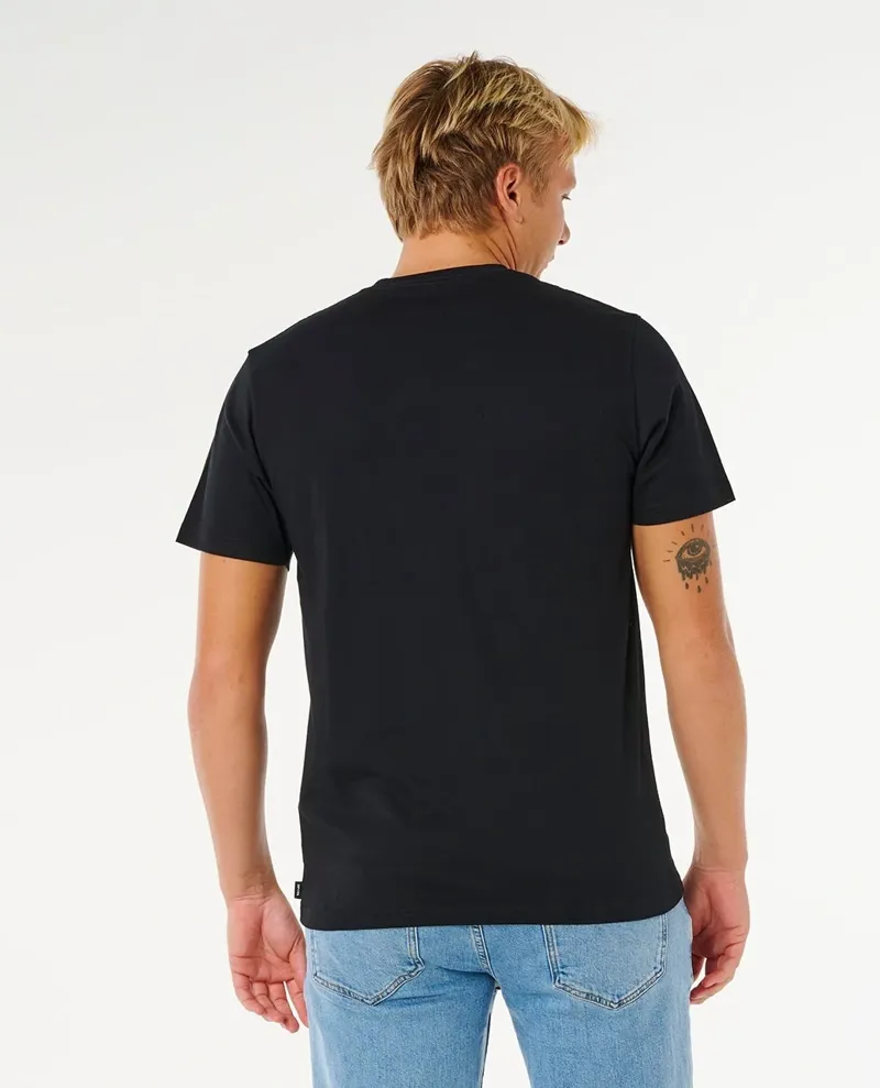 Rip Curl Mens Streamline Embroid Tee in Black-3