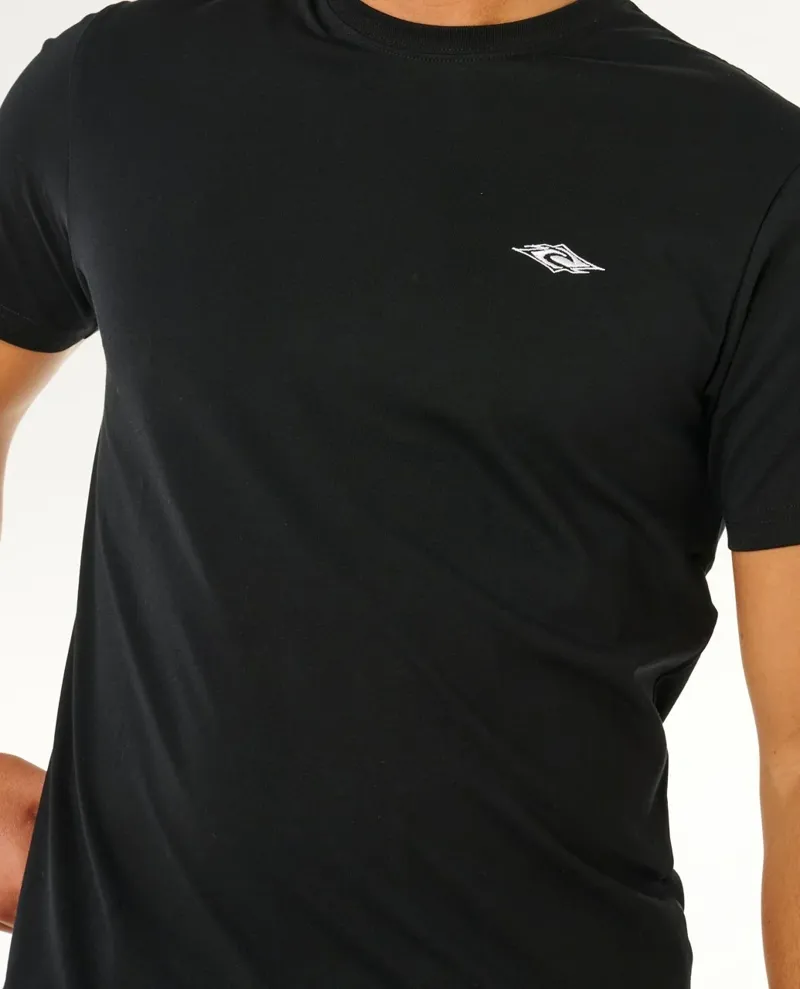 Rip Curl Mens Streamline Embroid Tee in Black-5