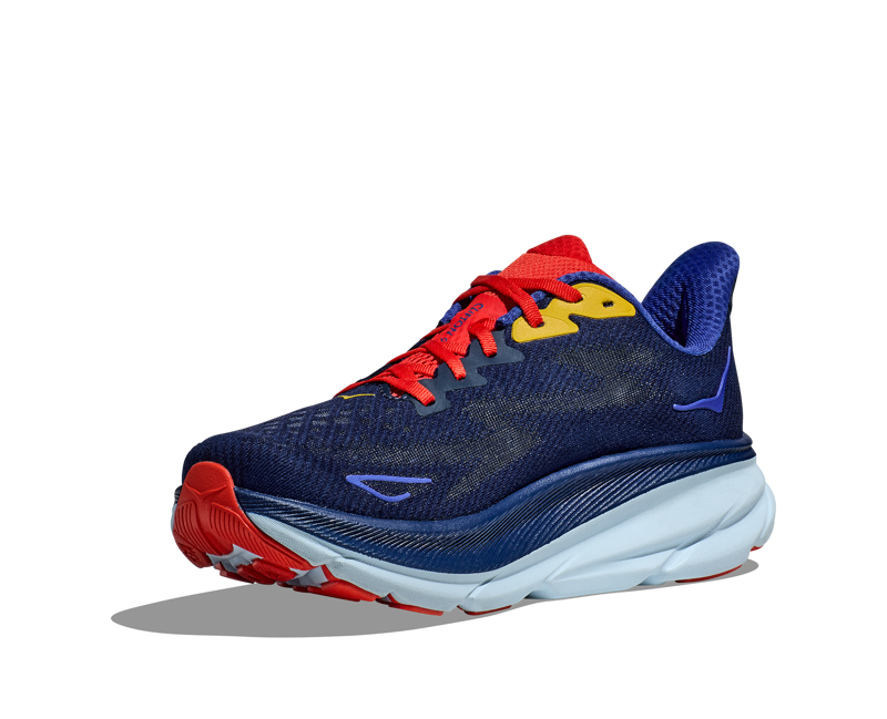 Hoka Mens Clifton 9 in Bellwether Blue/Dazzling Blue-1