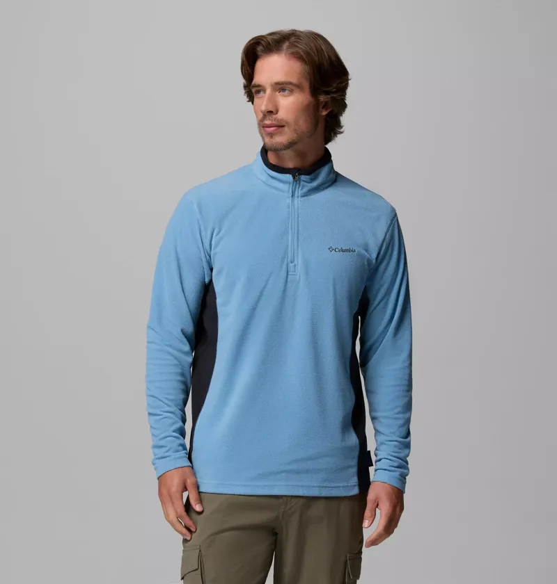 Columbia Mens Klamath Range II Half Zip Fleece in Phoenix Blue / Black-1