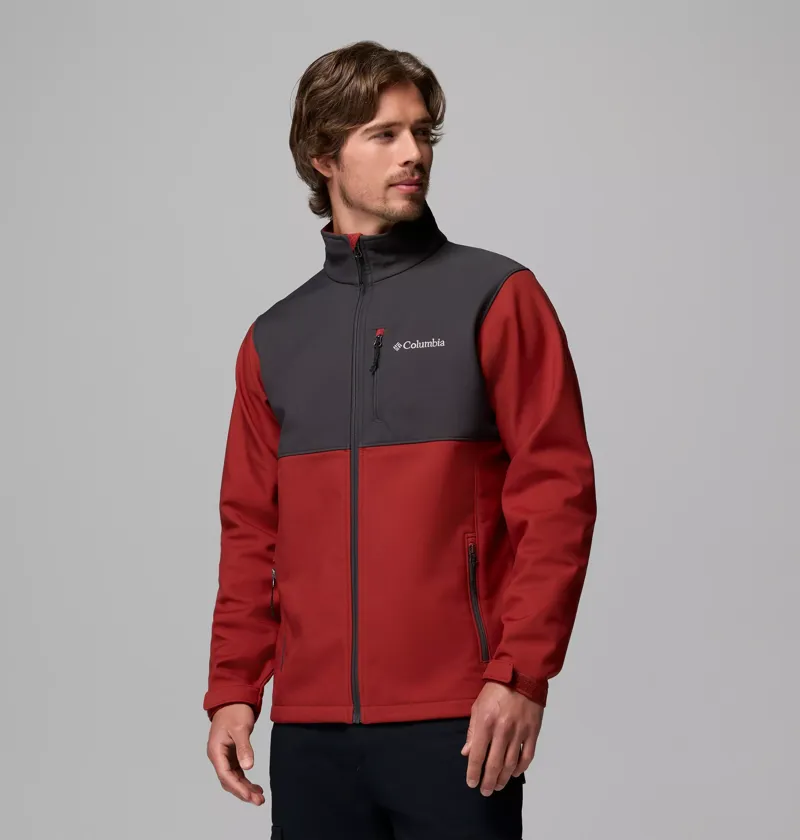 Columbia Mens Ascender Softshell Jacket in Red Oxide / Shark-1