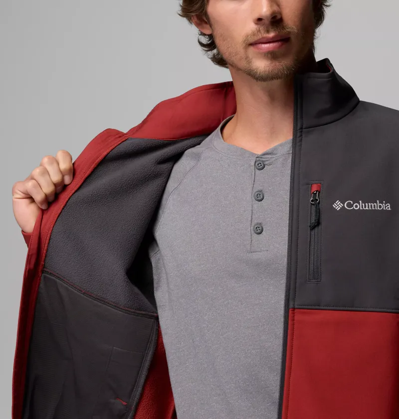 Columbia Mens Ascender Softshell Jacket in Red Oxide / Shark-7