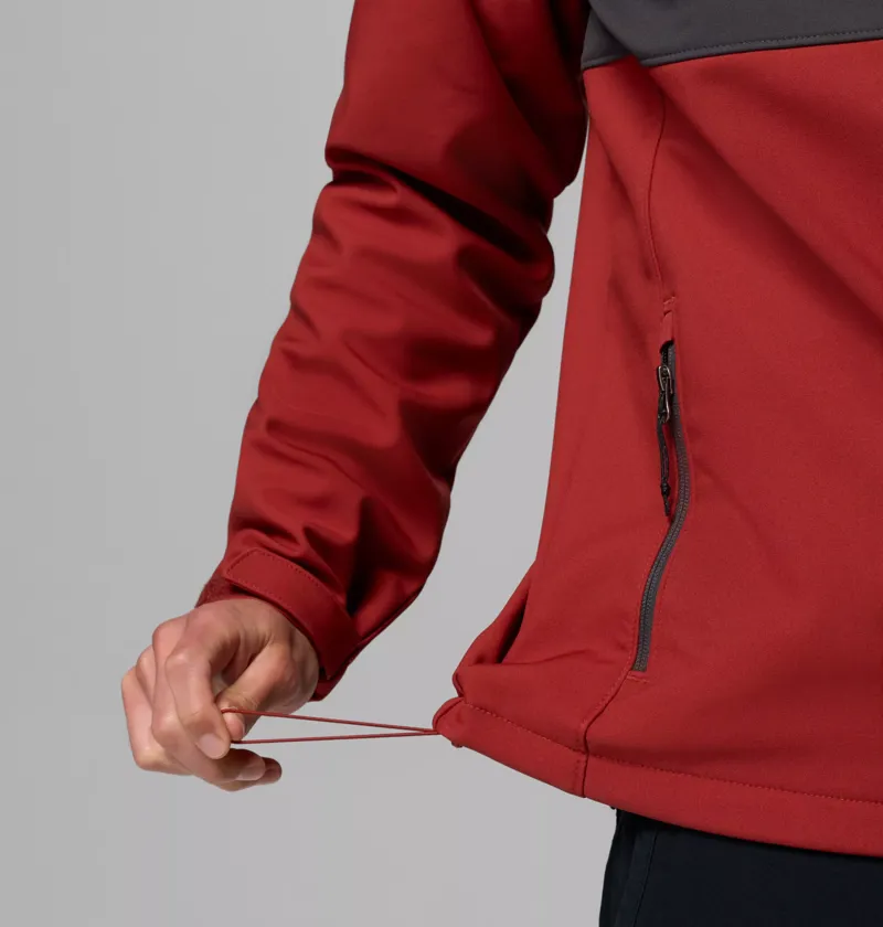Columbia Mens Ascender Softshell Jacket in Red Oxide / Shark-8