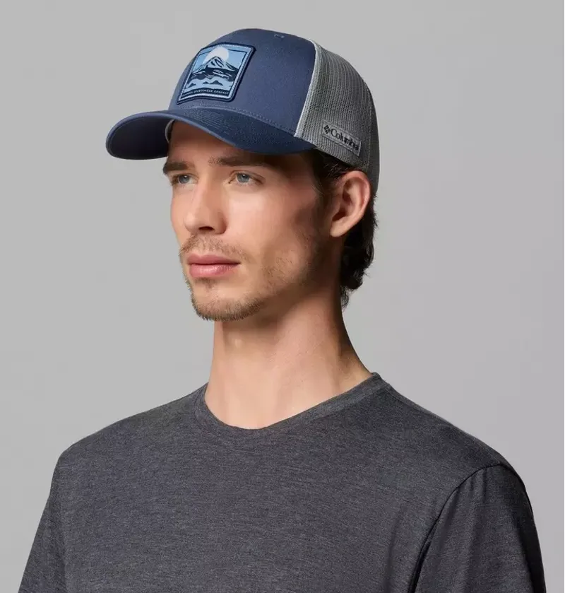 Columbia Mesh Snap Back in Dark Mountain / Columbia Grey / Rising Sun-2