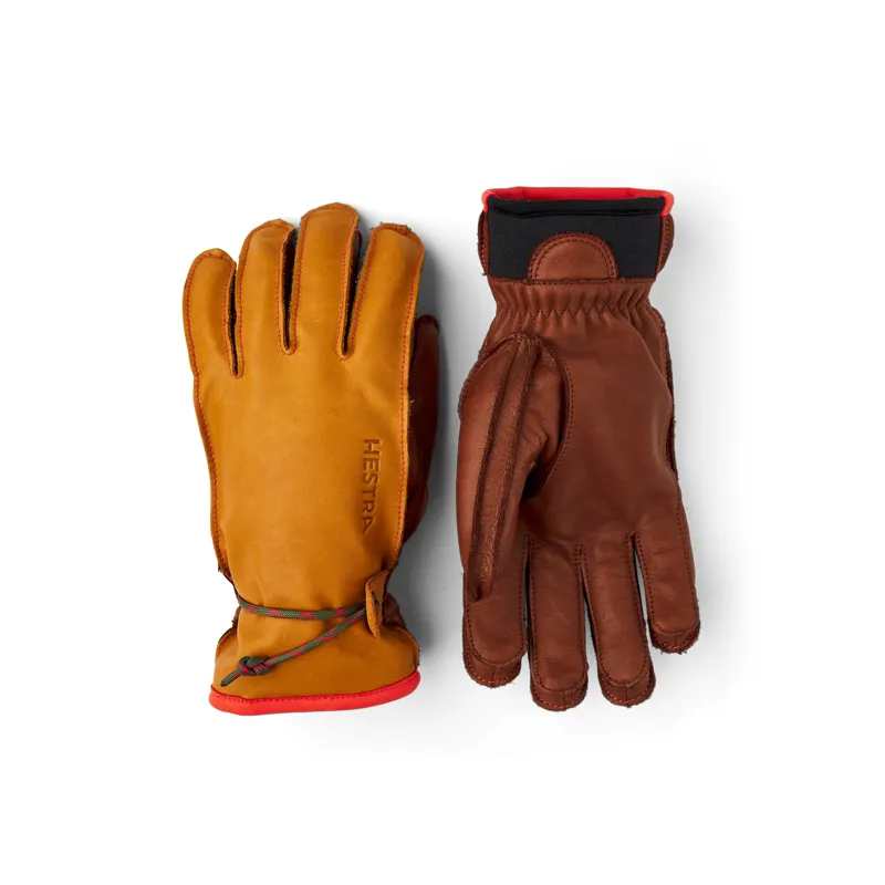 Hestra Wakayama 5-finger Ski Gloves in Cork / Brown