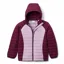 Columbia Kids Powder Lite Hooded Jacket in Marionberry / Aura