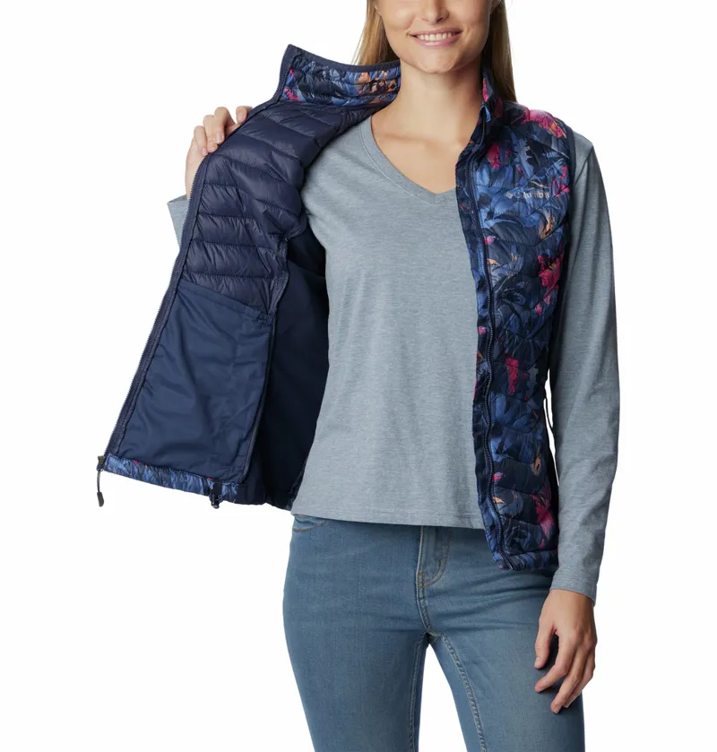 Columbia Powder Pass Vest in Nocturnal Floriculture Print-1