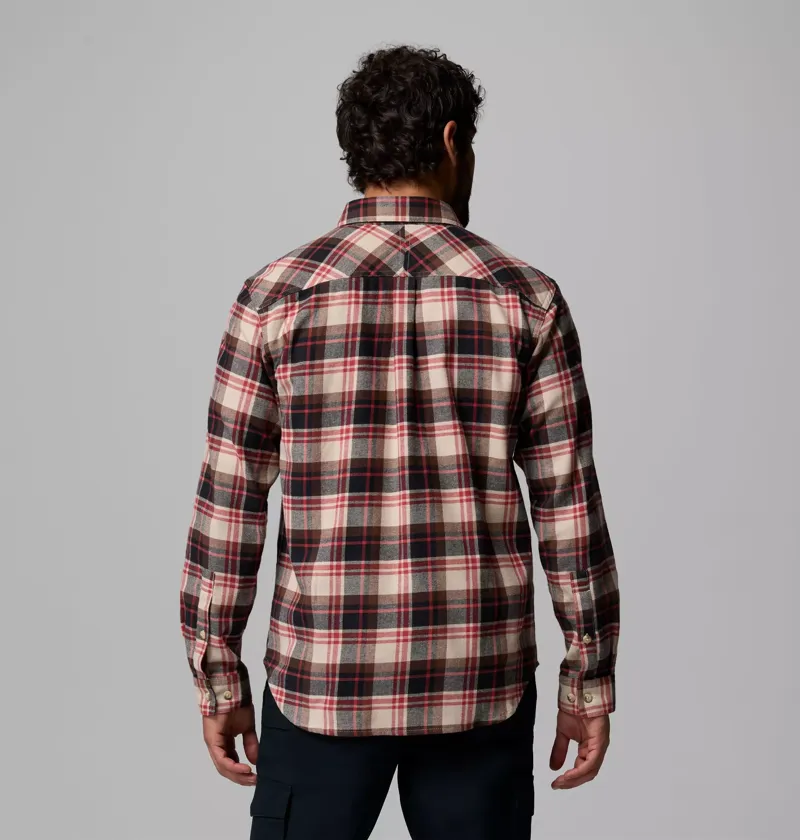 Columbia Men's Flare Gun Stretch Flannel Shirt in Ancient Fossil / Dispersed Plaid-4