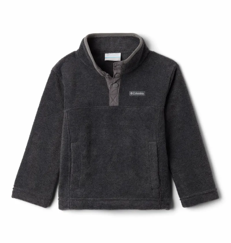 Columbia Kids Steens Mountain 1/4 Snap Fleece Pull-Over in Charcoal Heather