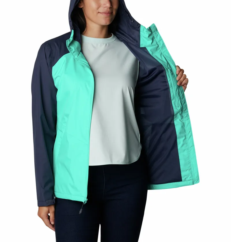 Columbia Women's Inner Limits II Jacket in Electric Turquoise / Nocturnal-1
