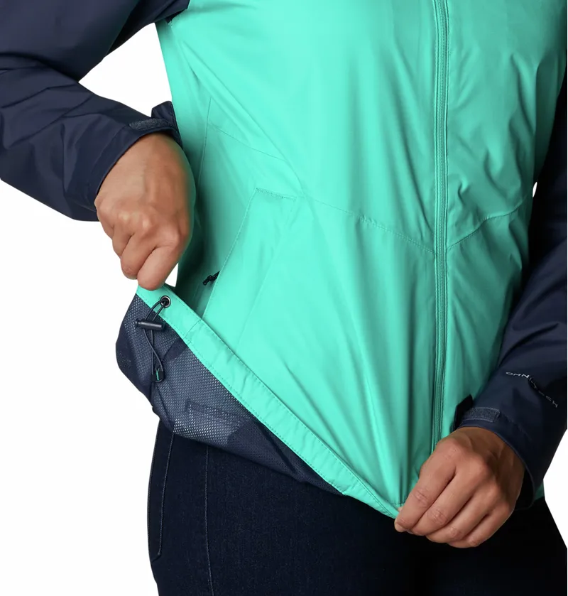 Columbia Women's Inner Limits II Jacket in Electric Turquoise / Nocturnal-3