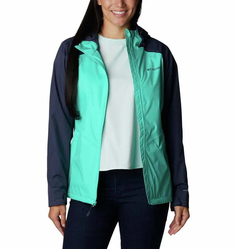 Columbia Women's Inner Limits II Jacket in Electric Turquoise / Nocturnal-2