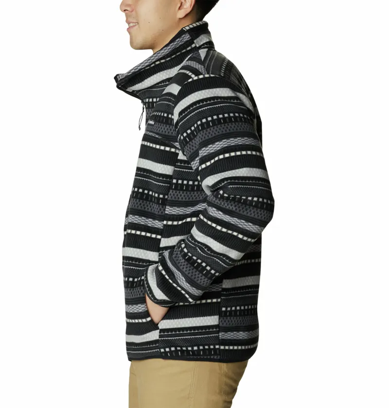 Columbia Men's Winter Pass Full Zip in Shark Apres Stripe Print-4