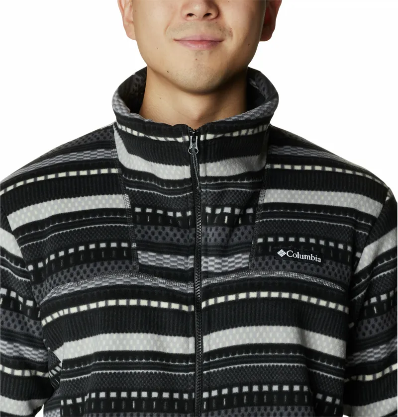 Columbia Men's Winter Pass Full Zip in Shark Apres Stripe Print-5