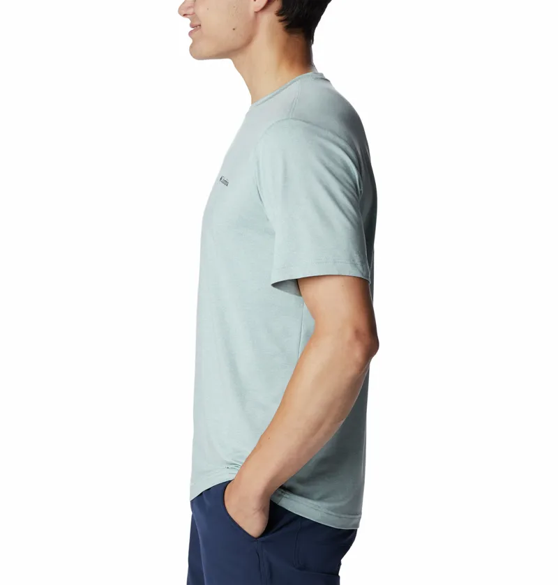 Columbia Tech Trail Graphic T-Shirt in Niagara Heather/Palmscape-1