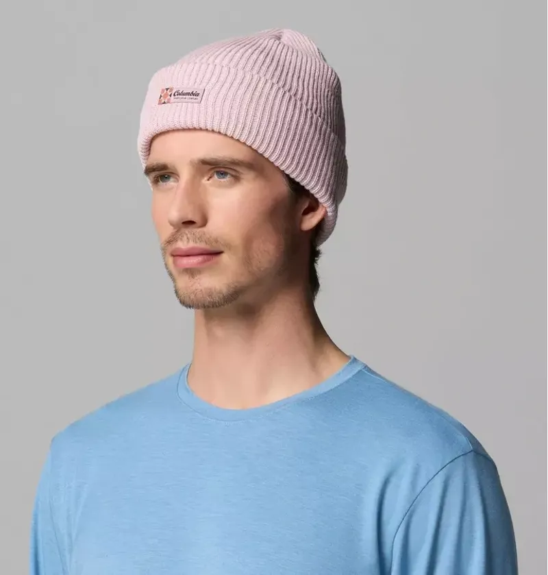 Columbia Lost Lager II Beanie in Mineral Pink-2
