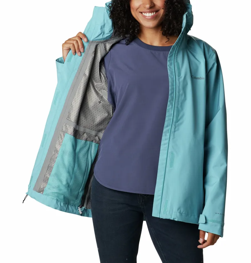 Columbia Women's Earth Explorer Shell Jacket in Sea Wave-4
