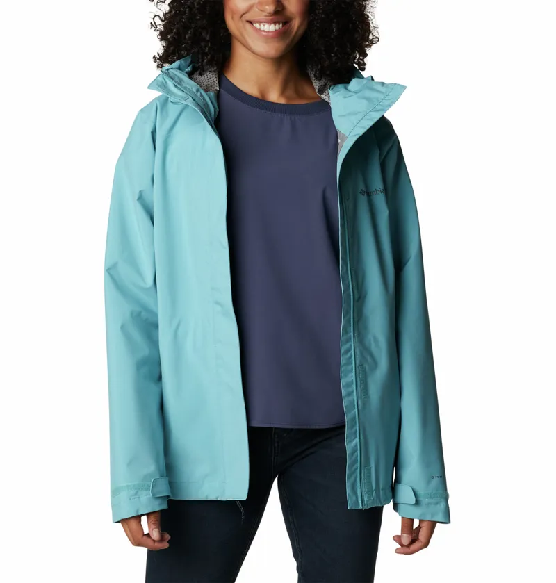 Columbia Women's Earth Explorer Shell Jacket in Sea Wave-5