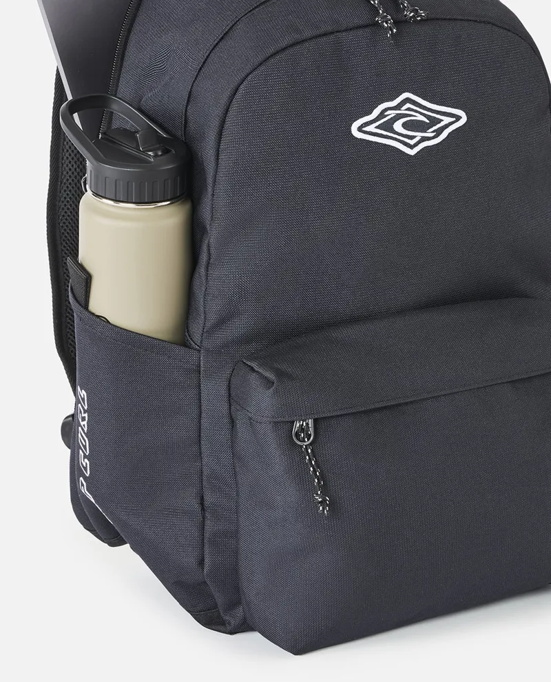 Rip Curl Crusher 30L Classic Patch Backpack in Washed Black-4
