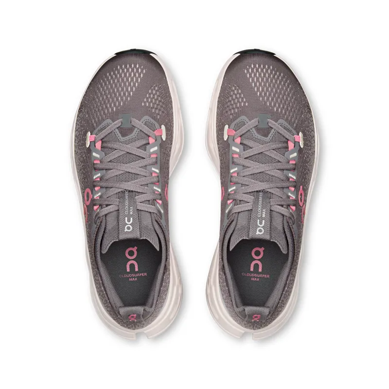 On Womens Cloudsurfer Max in Pebble / Oyster-4