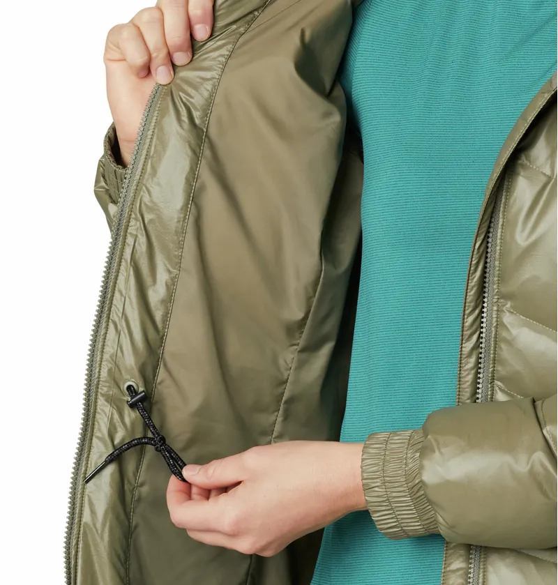 Columbia Women's Icy Heights II Down Mid Jacket in Stone Green Gunmetal-2