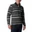 Columbia Men's Sweater Weather II Printed Half Zip in Shark Apres Stripe
