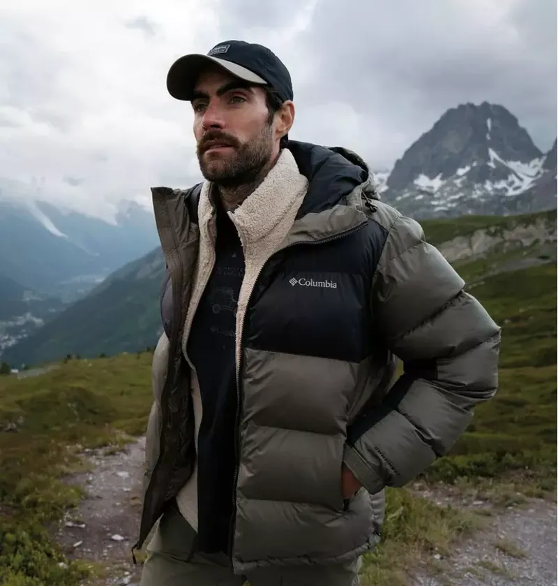 Columbia Mens Pike Lake II Hooded Jacket in Stone Green / Shark / Shark Zips-11