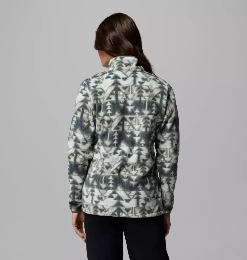 Columbia Womens Benton Springs Printed 1/2 Snap Fleece in Sedona Sage / Sketchup-2