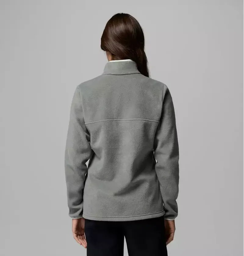 Columbia Womens Benton Springs 1/2 Snap Pull Over II Fleece in Sedona Sage / Tea Light-3