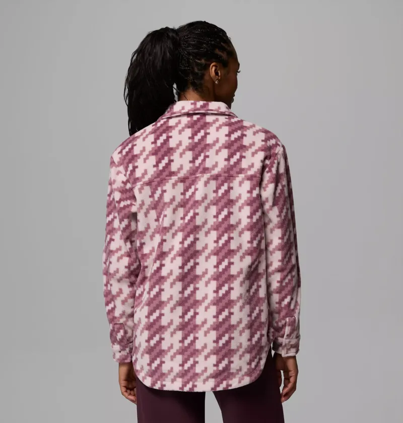 Columbia Womens Benton Springs II Shirt Jacket in Mineral Pink / Twills-4