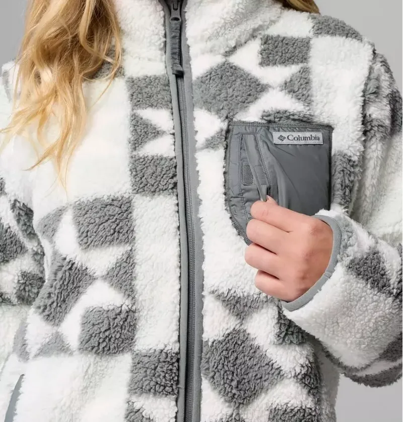 Columbia Womens West Bend Print Full Zip II in Tea Light / Cozy Quilt-5