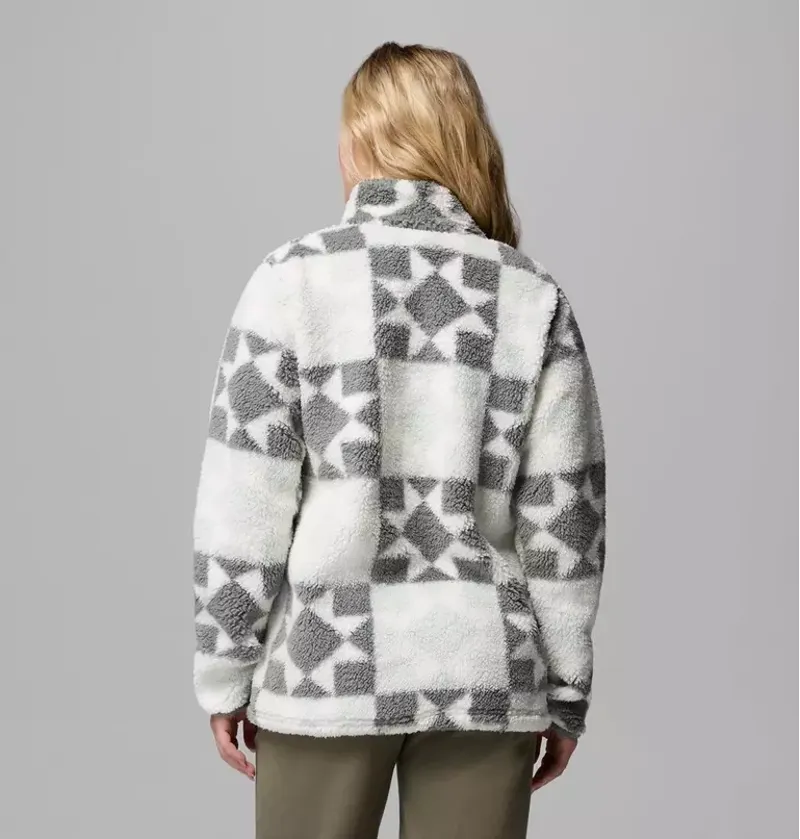 Columbia Womens West Bend Print Full Zip II in Tea Light / Cozy Quilt-2