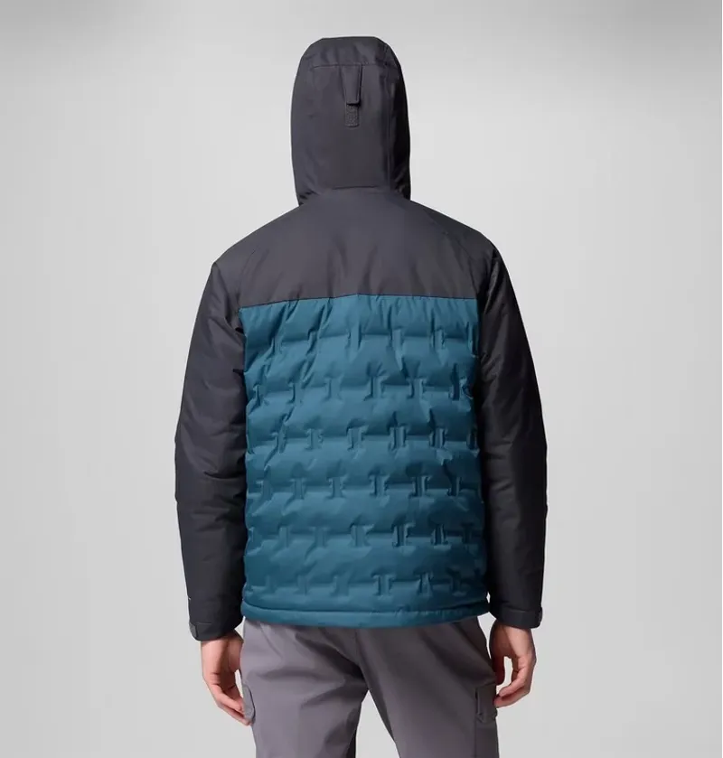Columbia Men's Grand Trek IV Down Hooded Jacket in Phoenix Blue / Shark-3