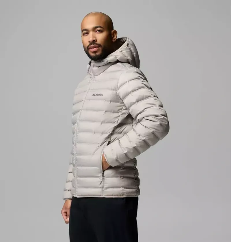 Columbia Mens Lake 22 II Down Hooded Jacket in Flint Grey-3