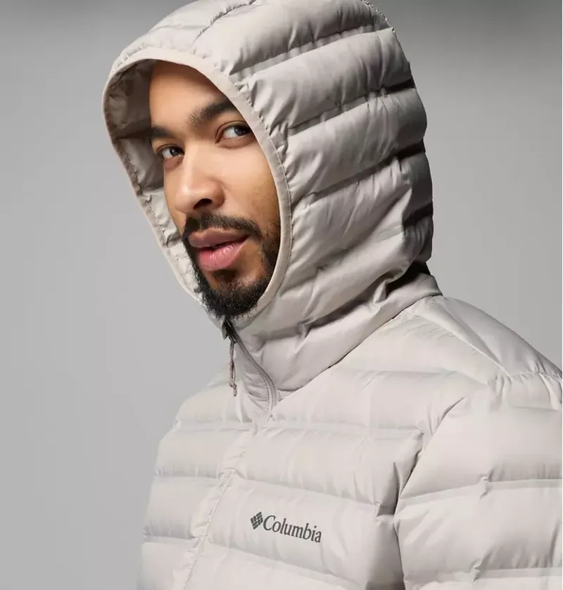Columbia Mens Lake 22 II Down Hooded Jacket in Flint Grey-6