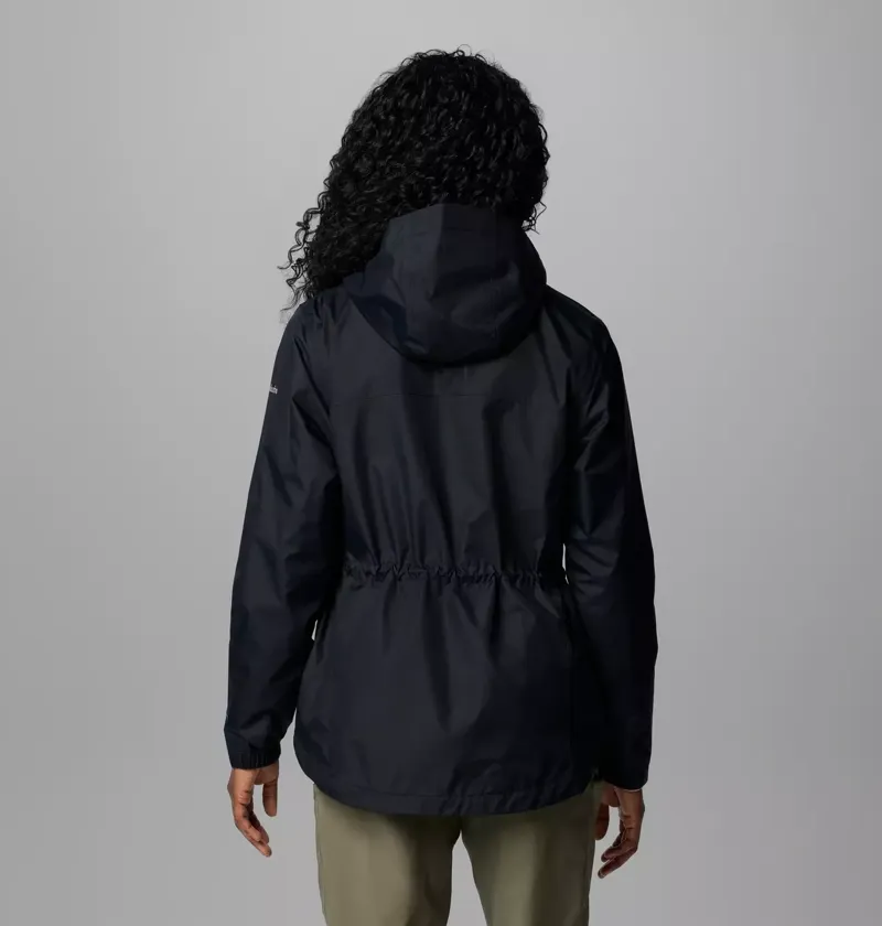 Columbia Womens Sweet Creek II Lined Rain Jacket in Black-5