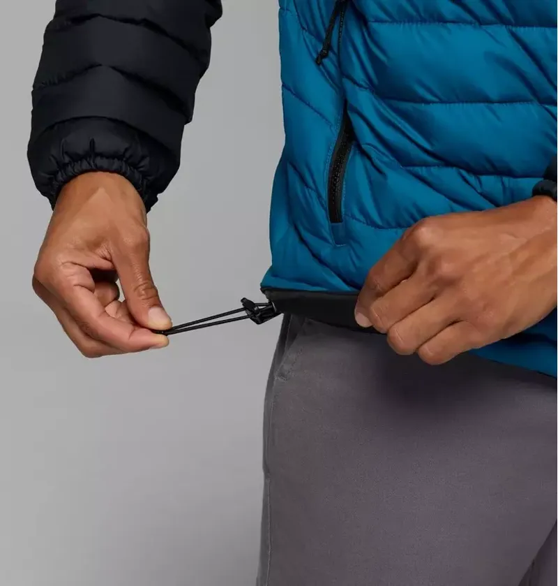 Columbia Mens Powder Lite II Hooded Jacket in Phoenix Blue / Black-7