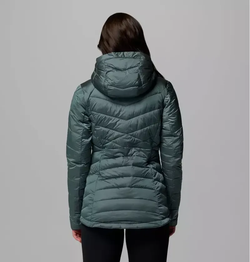 Columbia Women's Joy Peak II Hooded Insulated Jacket in Sedona Sage Shine-2